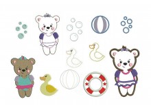 Stickdatei - zARTbesaitet - Schwimmbärin